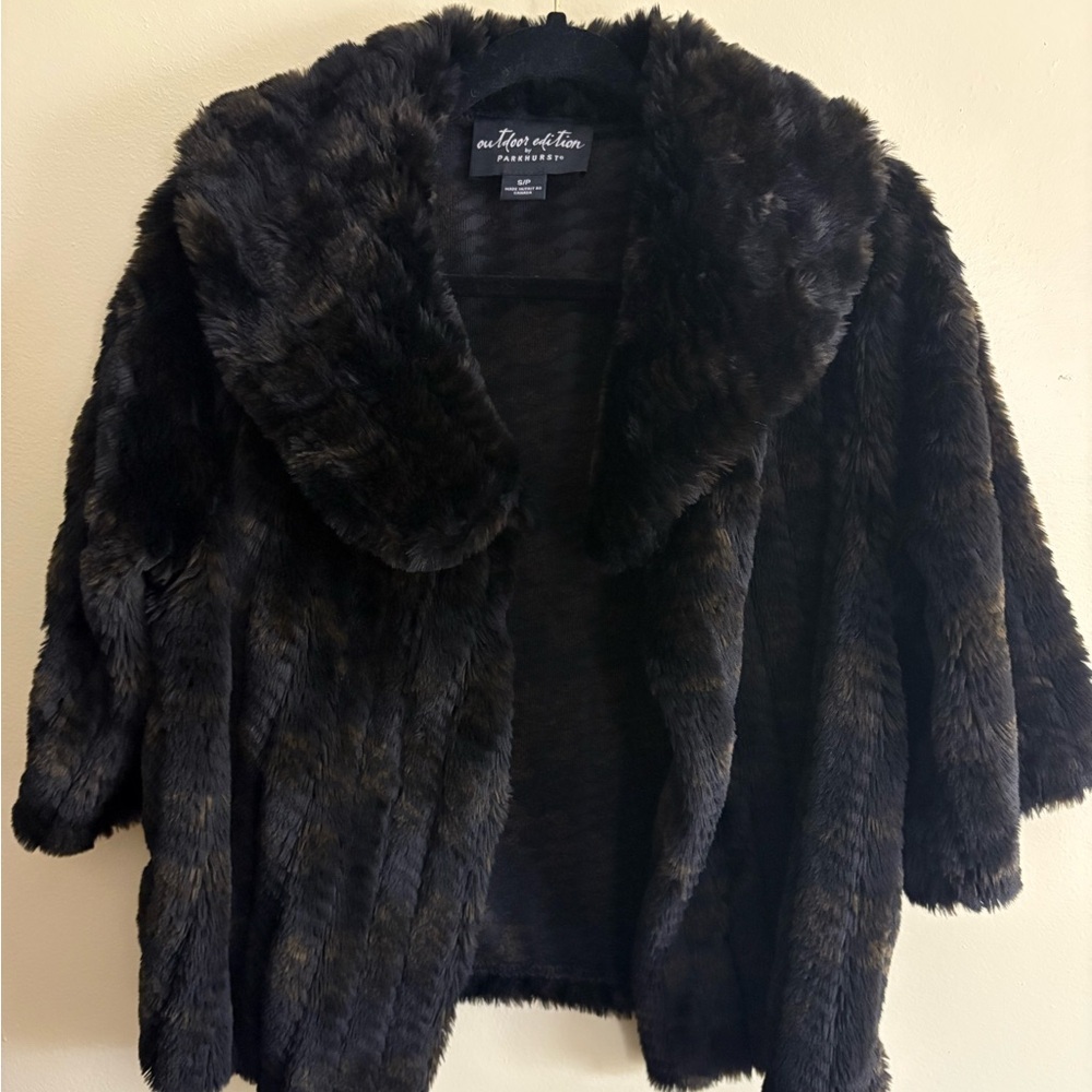Outdoor Edition by Parkhurst Faux Fur Jacket sz S